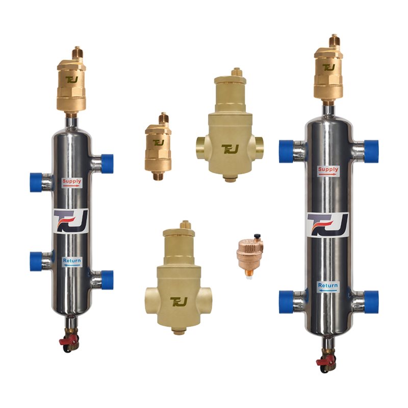 Hydronic separator and air eliminator