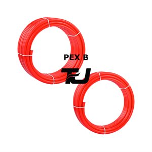 1" Red PEX roll with oxygen barrier for hydronic applications