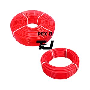 Rouleau PEX 1 / 2" rouge à barrière d'oxygène pour plancher radiant