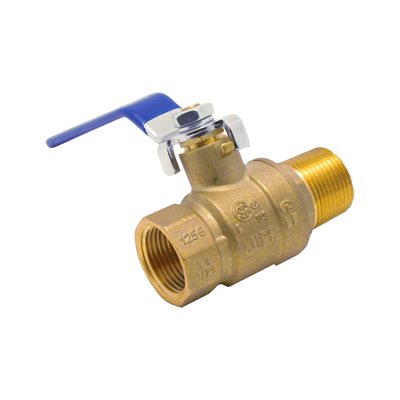 Ball valve 1-1 / 4" brass male female threaded lead free