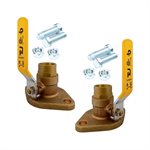 Flange ball valve 3 / 4" solder lead free (Pair)