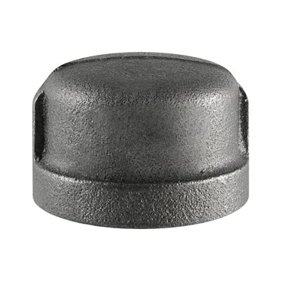 1-1 / 4'' black malleable cap