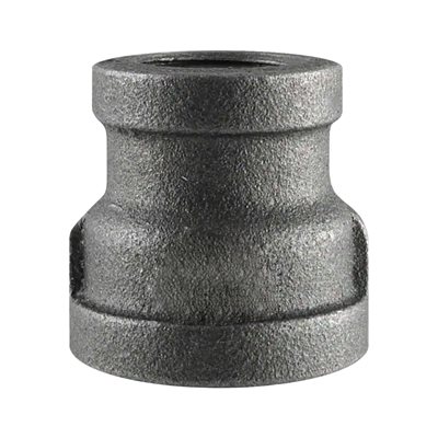 1-1 / 4'' x 1'' black malleable reducing coupling