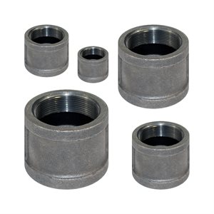 Black malleable iron coupling